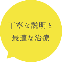 丁寧な説明と最適な治療