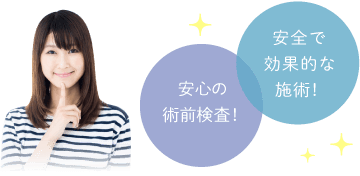 安全で確実な施術 安心の術前診査