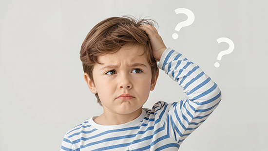 悩んでいる子供