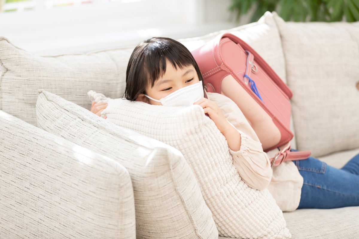 風邪をひいた子供